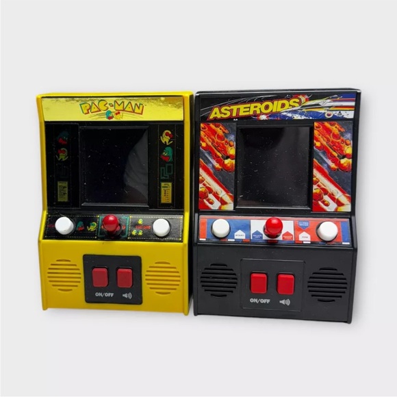 pac man Other - 2020 Pac-Man Mini Arcade 2017 Asteroids Video Game Bandai Namco #09530 #09542